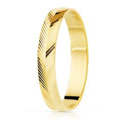 Alianza Oro 18kts Tallado Espiga En Brillo 19000286/33 3,5mm