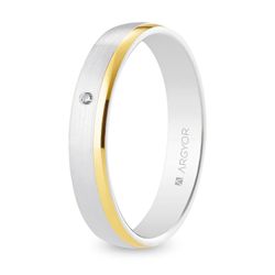 Bicolor Weißgold Alliance 18kts Argyor-MRM 4mm (18)5240545D Diamant 0,01ct