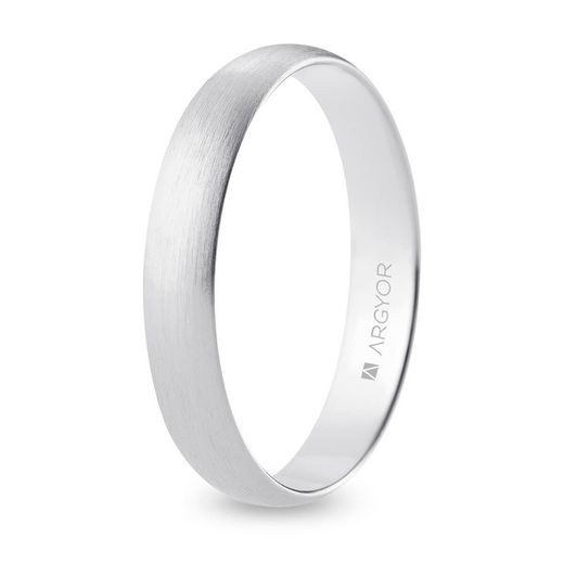 Aliança Or Blanc 18kts Argyor-MRM 4mm (18)B40CS00 Acabat Satinat