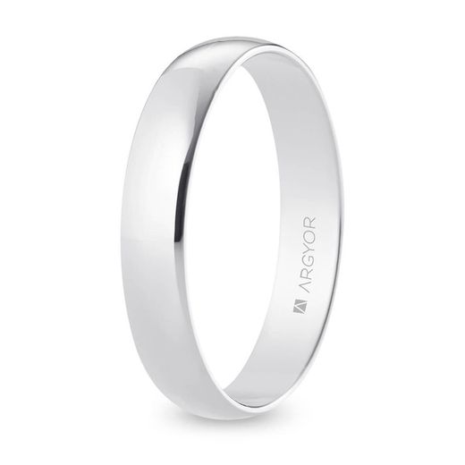 Oro bianco 18 kt Argyor-MRM 4 mm (18) B40RP00 Finitura lucida Alliance