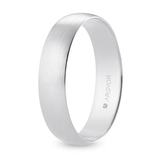 Aliança Or Blanc 18kts Argyor-MRM 5mm (18)B50CS00 Acabat Satinat