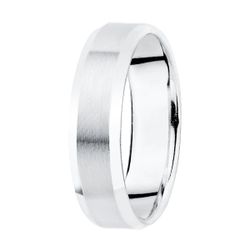 Alianza Oro Blanco 18kts Matizado Bordes En Brillo 26001327/29 5mm