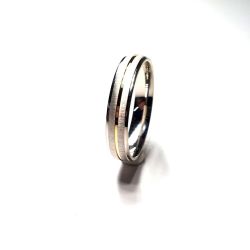 Alianza Plata Bandas Rugosas 4mm AP30/148
