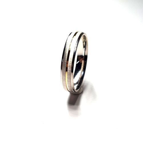 Alianza Plata Bandas Rugosas 4mm AP30/148
