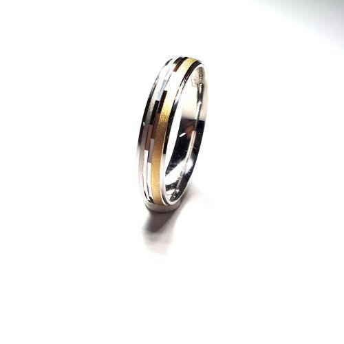Alianza Plata Bicolor Dorada Bandas 4mm AP30/150