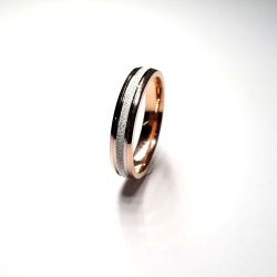 Alianza Plata Bicolor Rosa Clásica 4mm AP30/116