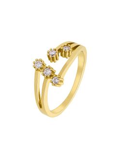 Anillo Abierto Marea Mujer Plata Circonitas D02006/AM Dorado