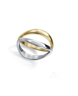 Anillo Acero Bicolor Dorado Viceroy Mujer 15208A01219 Doble Pulido En Brillo
