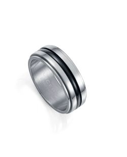 Anillo Acero Bicolor Negro Viceroy Hombre 75431A02200 Rotatorio