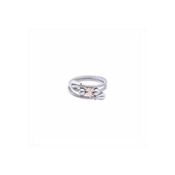 Anillo Acero Bicolor Rosa R14175PP Trébol