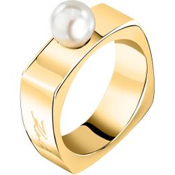 Anillo Acero Dorado Karl Lagerfeld Mujer KLAYR16012 Perla