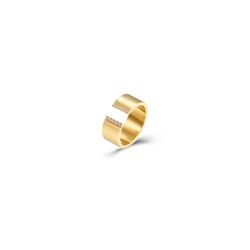 Anillo Acero Dorado Mujer AAZ0050DOXX10 Abierto Circonitas