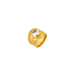 Anillo Acero Dorado Mujer AAZ0070DOXX12 Circonita