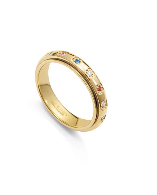 Anillo Acero Dorado Viceroy Mujer 14154A01419 Circonitas Multicolor