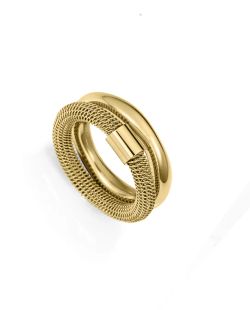 Anillo Acero Dorado Viceroy Mujer 14345A01212 Liso En Brillo