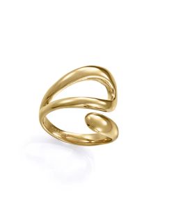 Anillo Acero Dorado Viceroy Mujer 14371A01812 Abierto Pulido En Brillo