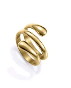 Anillo Acero Dorado Viceroy Mujer 15197A01612 Hélice Abierta