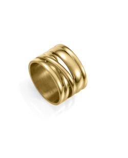 Anillo Acero Dorado Viceroy Mujer 75407A01212 Entrelazado Liso En Brillo