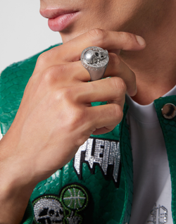 Anillo Acero Hombre Philipp Plein PJ8AA09R6 Calavera 3D