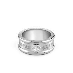 Anillo Acero Hombre Philipp Plein PJTEA01R7 Grabado Logo Philipp Plein