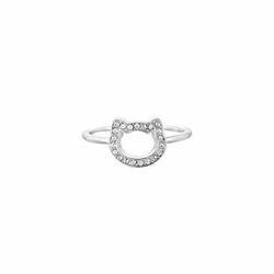 Anillo Acero Karl Lagerfeld Mujer 5483547 Gata Cristales Swarovski