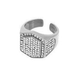 Anillo Acero Marea Hombre C00106/3023 Abierto Circonitas