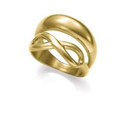 Anillo Acero Metal Baño Plata Viceroy Mujer 14452A01212 Doble Banda C. Infinito En Brillo