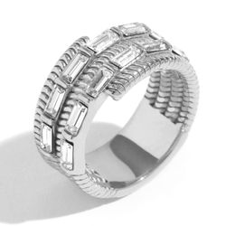 Anillo Acero Mujer AAZ0047RH10 Circonitas