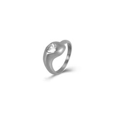 Anillo Acero Mujer AAZ0053RH12 Corazón Circonita