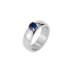 Anillo Acero Mujer AAZ0057PLZA12 Circonita Azul
