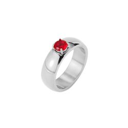 Anillo Acero Mujer AAZ0057PLZR12 Circonita Roja