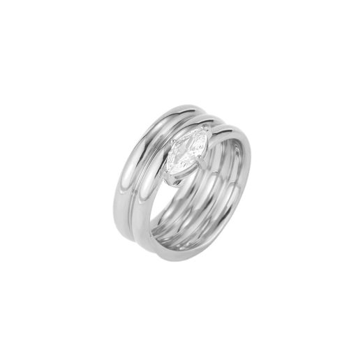 Anillo Acero Mujer AAZ0058RH14 Circonita