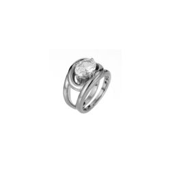Anillo Acero Mujer AAZ0063RH12 Circonita
