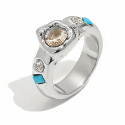 Anillo Acero Mujer AAZ0079RH12 Circonitas
