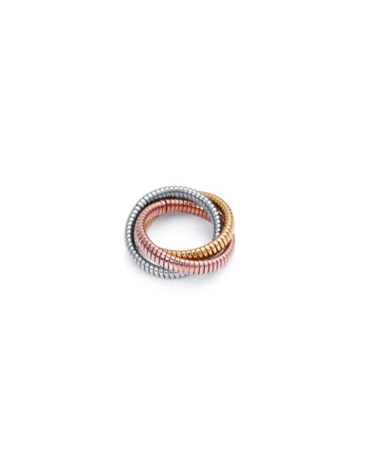 Anillo Acero Multicolor Viceroy Mujer 14085A01219 Entrelazado Liso En Brillo