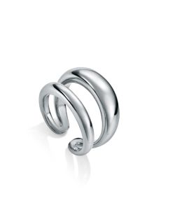Anillo Acero Viceroy Mujer 15071A01210 Abierto Doble Pulido En Brillo