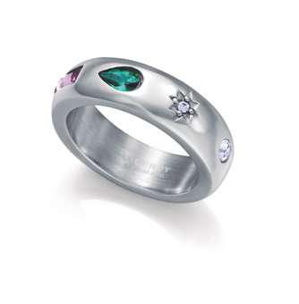 Anillo Acero Viceroy Mujer 75453A01200 Circonitas multicolor