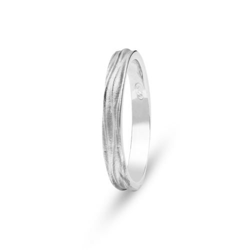 Anillo Alianza Plata Argent Basic ANRAB0710 Trazos Mate