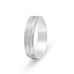 Anillo Alianza Plata Argent Basic ANRAB08 Líneas Mate