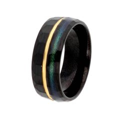 Anillo Alianza Tungsteno Liska Hombre MSR005H Negro