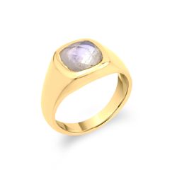 Anillo Bronce Dorado Mujer ABM0007DOPL12 Piedra Mineral Piedra Luna