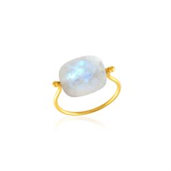 Anillo Bronce Dorado Mujer ABM0017DOPL12 Piedra Mineral Piedra Luna
