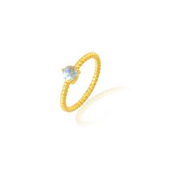 Anillo Bronce Dorado Mujer ABM0023DOPL10 Piedra Mineral Piedra Luna