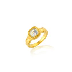 Anillo Bronce Dorado Mujer ABM0028DOPL10 Piedra Mineral Piedra Luna
