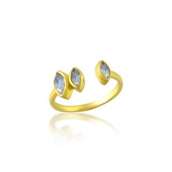 Anillo Bronce Dorado Mujer ABM0030DOPL10 Piedra Mineral Piedra Luna