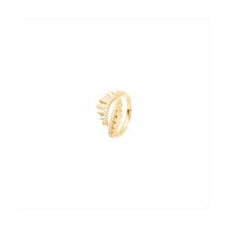 Anillo Bronce Dorado Mujer R27250GP Abierto C. Circonitas