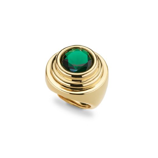 Anillo Bronce Dorado Sovrani J11077M17 Esmeralda