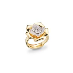 Anillo Bronce Dorado Sovrani J12246M17 Flor Circonitas
