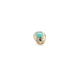 Anillo Bronce Dorado Sovrani J12288M13 Piedras Verdes & Circonitas