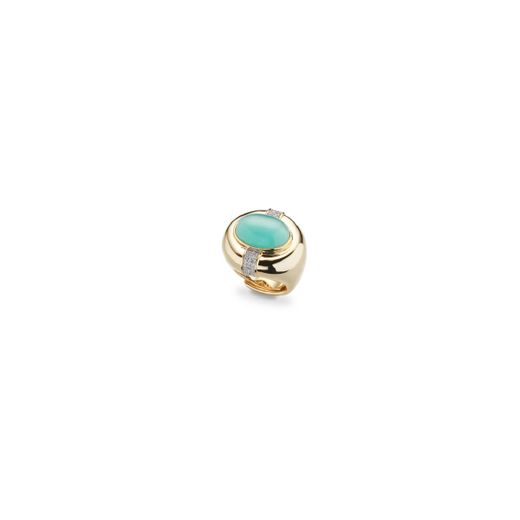 Anillo Bronce Dorado Sovrani J12288M17 Piedras Verdes & Circonitas